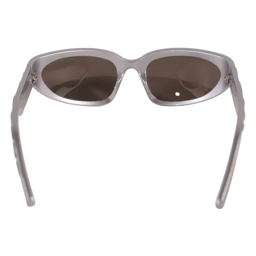 Marc Jacobs Narrow Wraparound Sunglasses - Silver / Silver Mirrored
